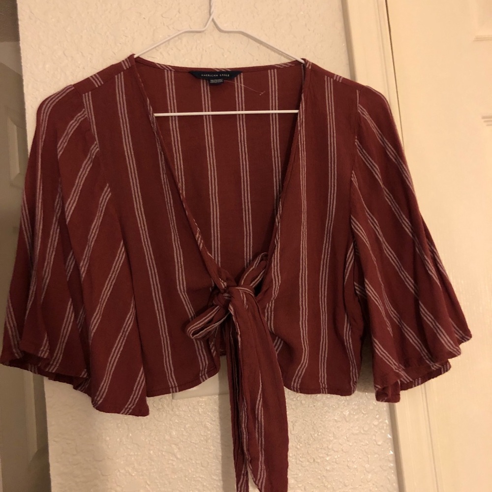 Red crop top